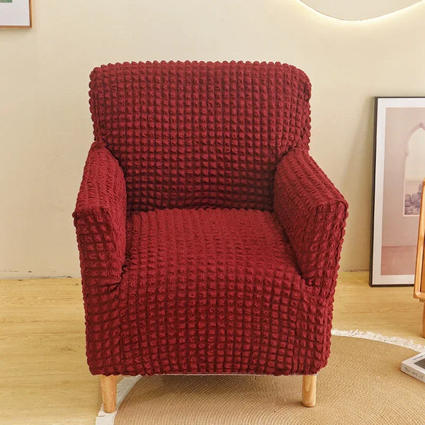 2024 new seersucker fabric single sofa cover simple anti-cat scratch all-inclusive elastic dust cover universal in all seasons