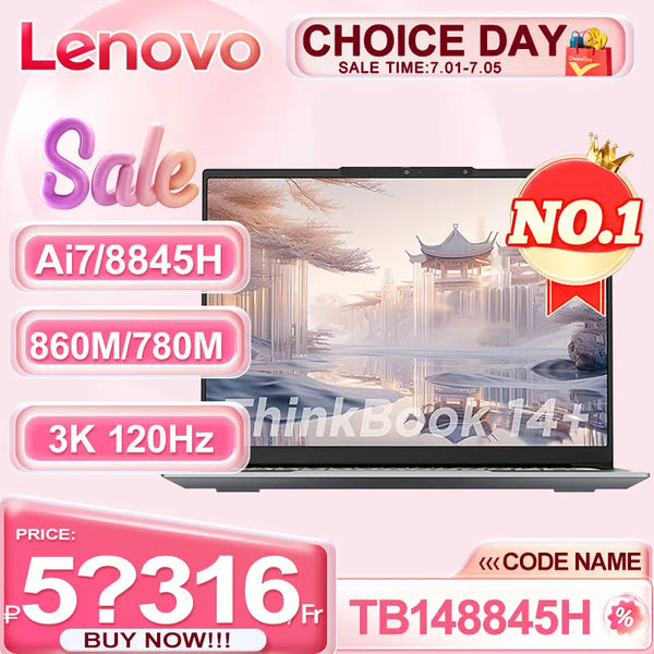 【TOP 1】 Lenovo ThinkBook 14+ 8845H/780M AI7 H 350/860M 32G+1T 14.5‘’ 120Hz 3K