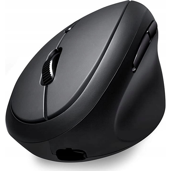 Mysz Perixx Perixx PERIMICE-819, PERIMICE-819 - Wireless ergonomic vertical Mouse with Silent Click and small Design- Multi-Device, black (57142X)