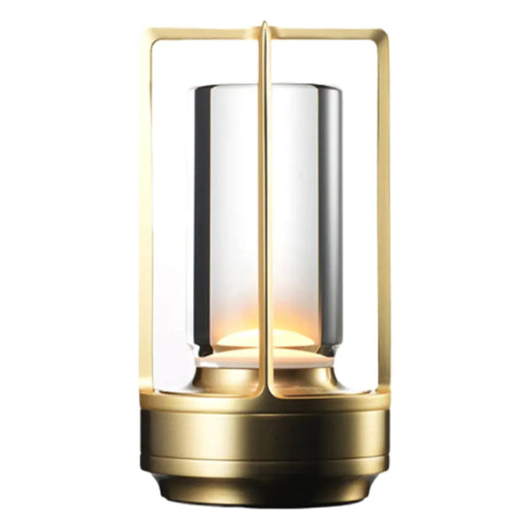 Vibe Geeks 3 Color Cordless Crystal Table Lamp Touch Control Steeples Dimming USB -Rechargeable