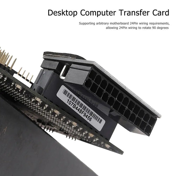 ATX 24Pin Female to 24Pin Male Desktop 24Pin Motherboard 90 Degree Power Adapter  with Sufficient Durability and Ruggedness