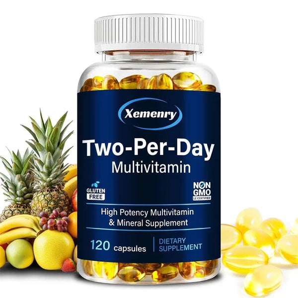 Two-Per-Day Multivitamin - Supports Immune System, Bone Health, Dental Health, Boosts Energy, Improves Absorption