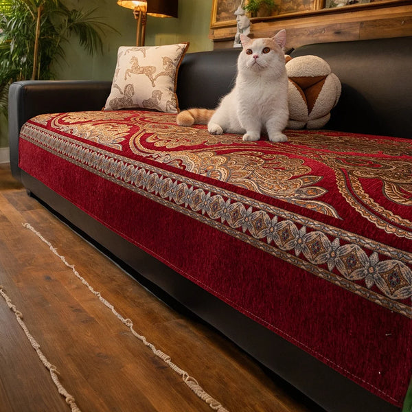 Four Seasons Universal Non-Slip Dirt-Resistant Comfortable Chenier Cushion Modern New Chinese Style Sofa Cover Cover Cloth Towel