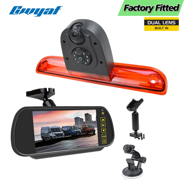 Dual Lens Reversing Camera 3rd Brake Light Camera monitor kit Reverse Camera For Fiat Ducato/Citroen Jumper/Peugeot Boxer/Movano