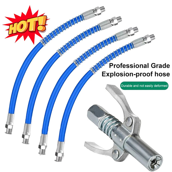 Grease Gun Coupler 10000PSI Quick Release Grease Oil Pump Tip Tool Two Press Car Syringe Lubricant Tip Grease Nozzle for Repair