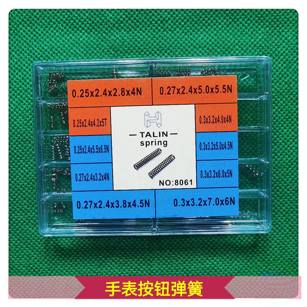 Watch Repair Accessories Stainless Steel Watch Buttons Compression Springs Watch Handles Crown Buttons Springs Mixed Packaging