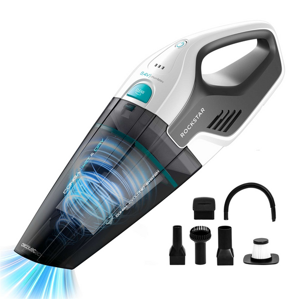 Aspirator de mana Cecotec Conga Rockstar Hand 08373, 50W, 4.5 kPal, Baterie Li-Ion 8,4 V, 2500 mAh, Autonomie 20 min, Gri (08373)